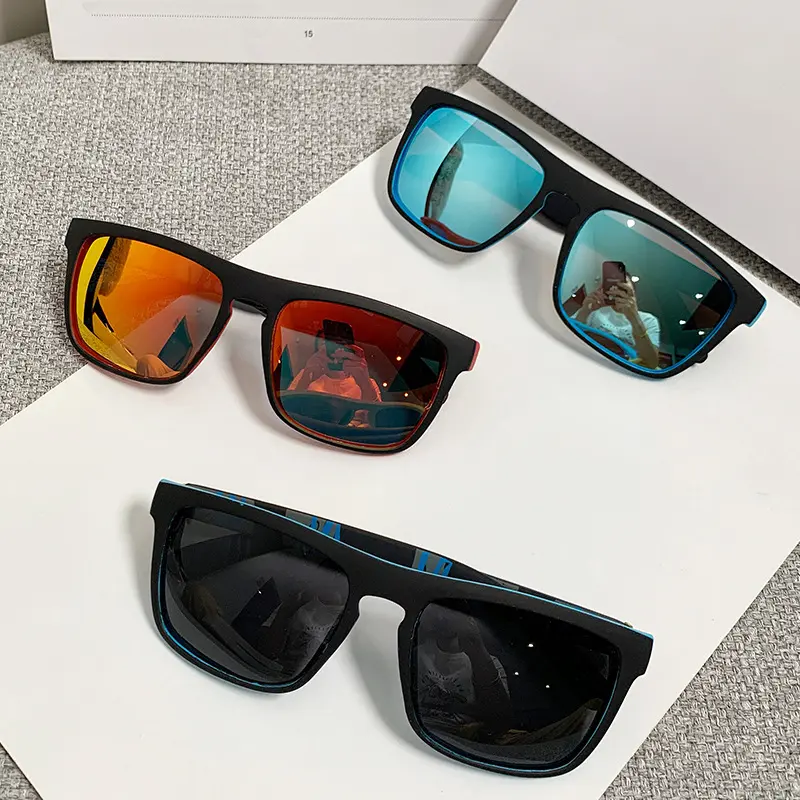 Kacamata sepeda olahraga pria kacamata polorized kacamata cowok hitam keren Kacamata hitam polarizer luar ruangan  Olahraga pria mengemudi kacamata sinar matahari Kacamata hitam bersepeda persegi kacamata  outdoor polarized  sunglass Eyewear
