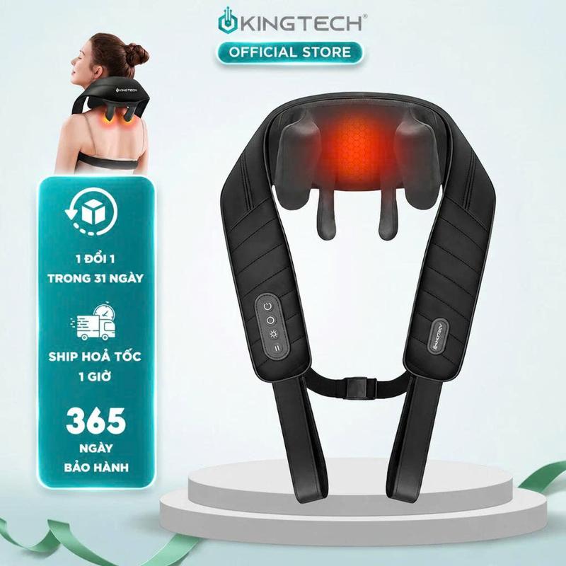 Máy Masage Cổ Vai Gáy KINGTECH S6, Massage Shiatsu 3D, Nhiệt Hồng Ngoại, Hỗ Trợ Cho Cổ, Vai Gáy, Lưng Dưới, Đùi, Chân - Sử Dụng Tại Nhà, Văn Phòng, Trên Ô Tô - Quà Tặng Cho Bạn Bè, Người Thân