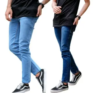 Celana Jeans Pria Slimfit - Jeans Pensil - Biru muda bahan melar - PCL denim outfit 1
