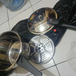 [PO 30Hari] Indah Putri Panci Presto Premium 8L Stainless Tebal Bergaransi Makanan Lebih Cepat Matang Dan Sehat Peralatan Dapur Multifungsi Kitchenware