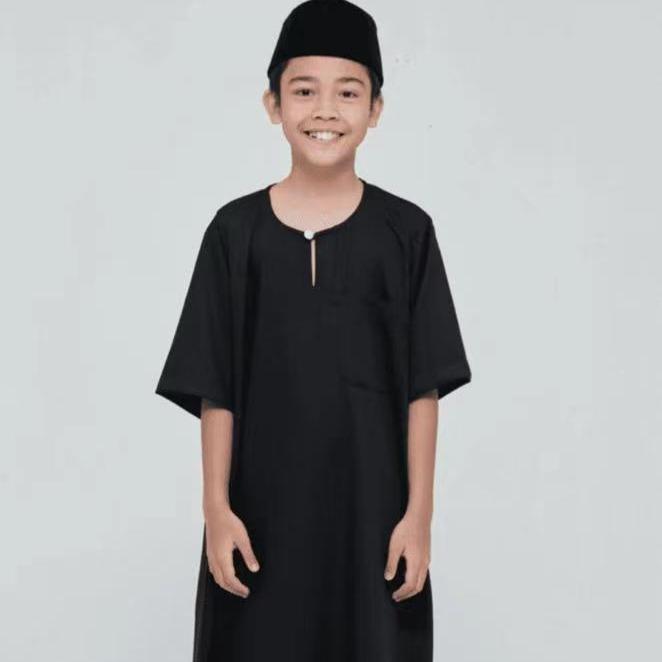Product Introduction of Gamis muslim anak pria lengan pendek Baju Kokojubah sederhana 2