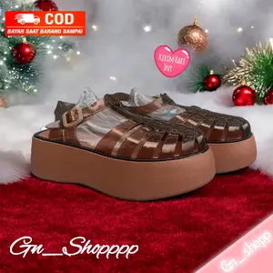 Sendal Sepatu  Fashion Wanita MEGAN PLATO Youth Balance 23-2Y Sandal Karet ( WAJIB TURUN SIZE ) Anak