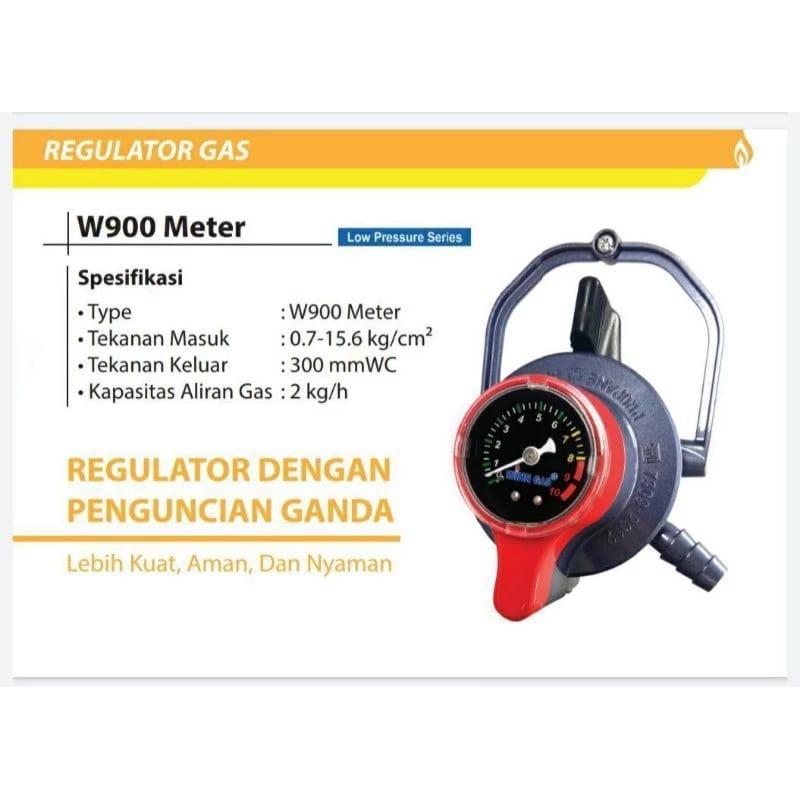 Regulator Gas Anti Bocor Winn Gas 900 Meter Dobel Lock ORIGINAL 1