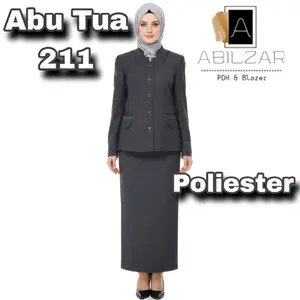 SERAGAM BLAZER WANITA DINAS KANTOR PNS GURU ABU TUA