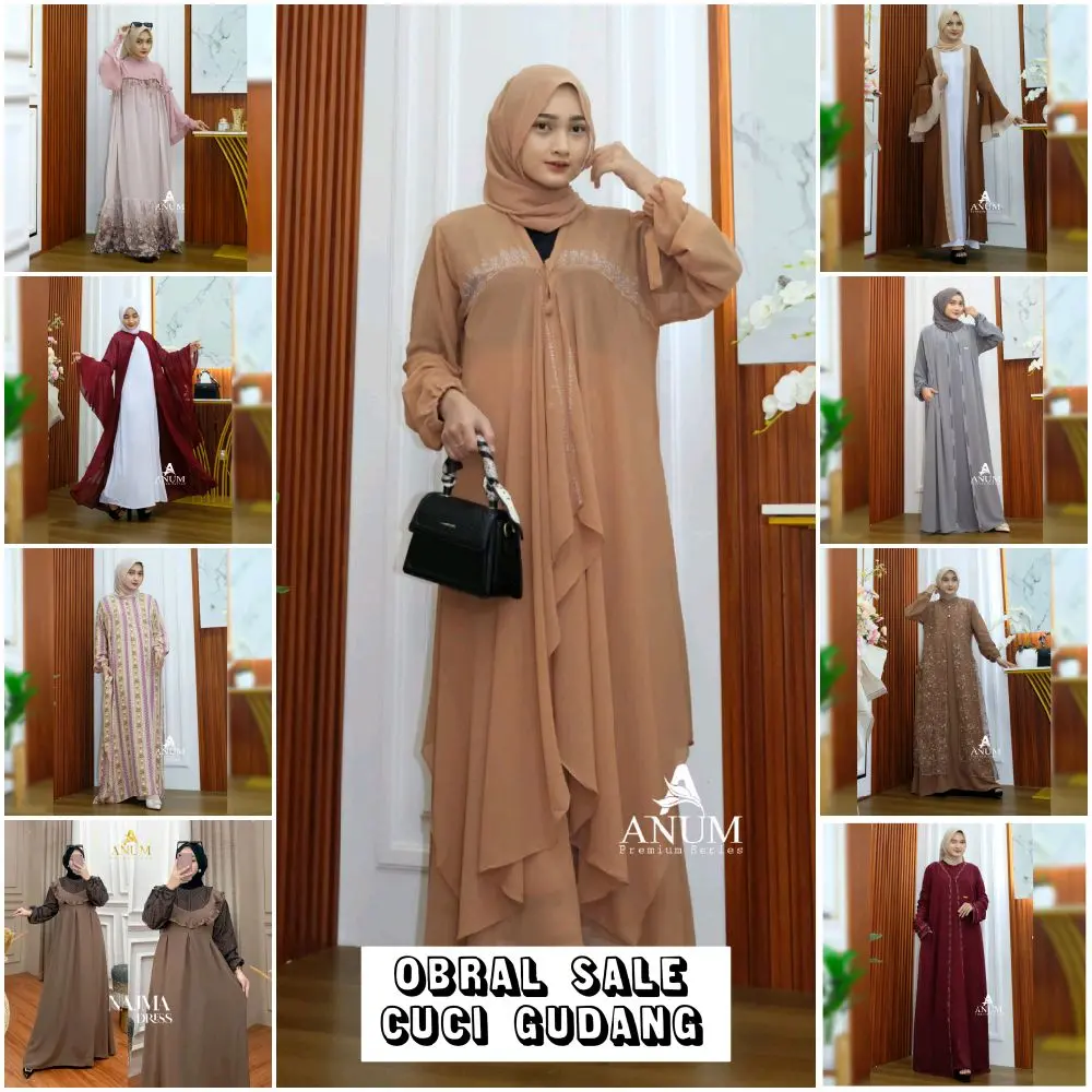 Clearance Sale Habiskan Stok Gudang Obral Abaya Gamis Dress Premium Butik