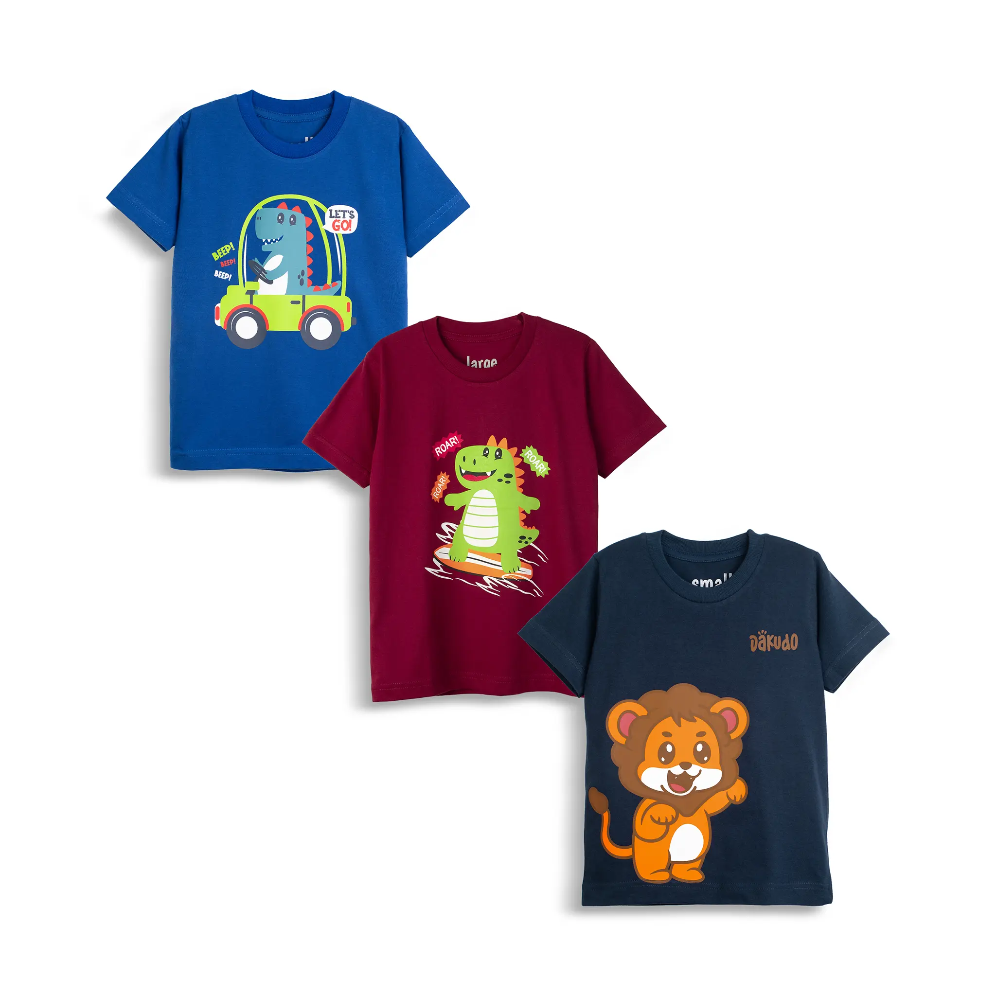 dakudo - SALE 100K 3 PCS baju kaos anak distro nyaman unisex laki-laki / perempuan cotton 30s kualitas premium sablon
