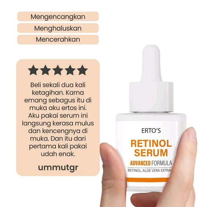 Retinol Complex Serum High Dose and Low Dose / Serum Retinol / Untuk Kulit Berminyak / Glowing / Brightening / Serum Vitamin A / Serum Anti Aging /Samarkan Garis Halus Dan Flek Hitam
