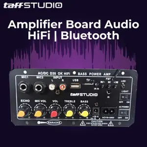 TaffSTUDIO Amplifier Board Audio Bluetooth USB Subwoofer DC 12V - D30 Mixer