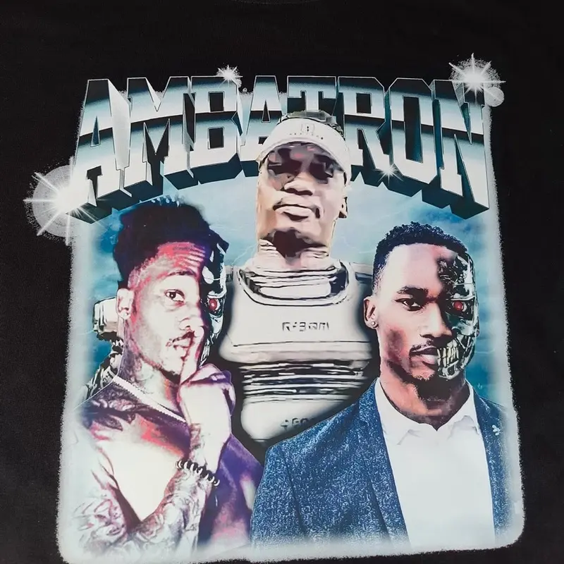 KAOS AMBATRON HITAM COTTON COMBED 30S 2