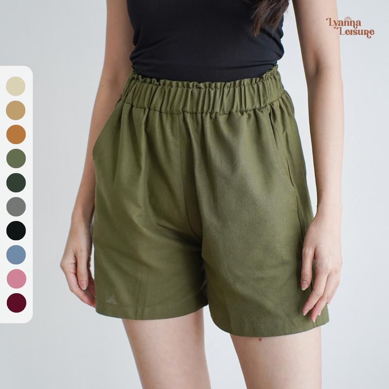 Celana Pendek Linen Wanita Highwaist | JOY | Lyanna Leisure 1