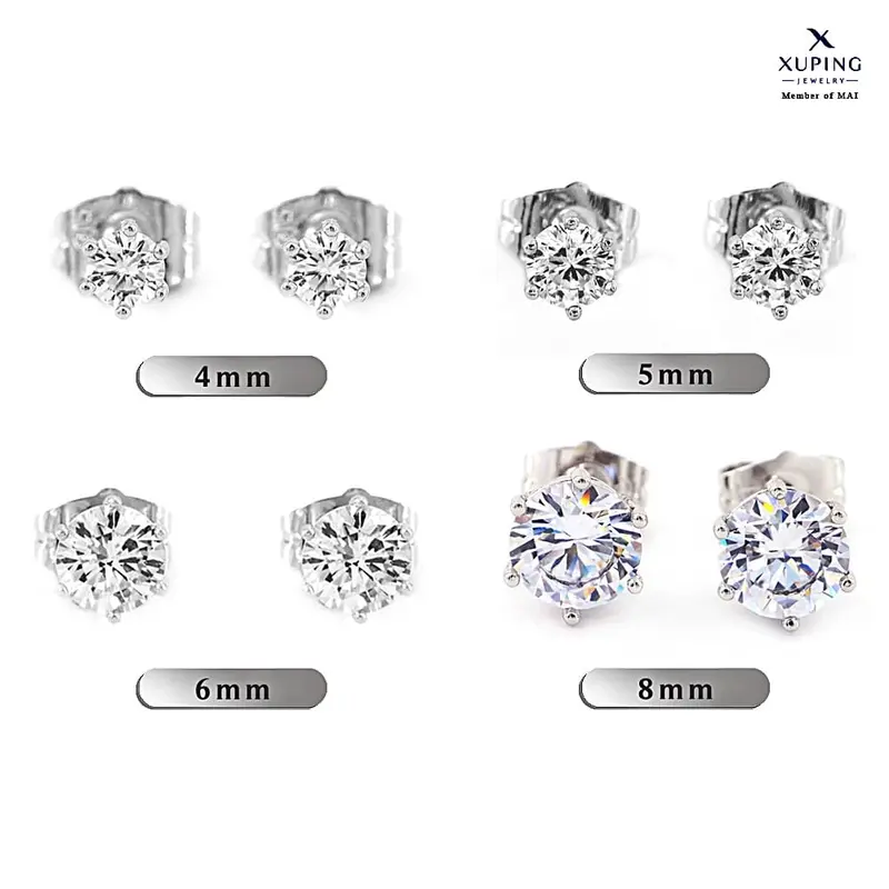 ANTING TUSUK XUPING WANITA ELEGAN PREMIUM PERMATA ZIRKON HIGH QUALITY MODE BARU harian tanaman anting-anting anting  desi Gold Emas Berlian Earrings jepit slundup 5