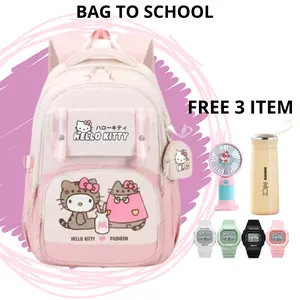 Tas Punggung Hello Kitty Ransel Anak Perempuan Karakter Kartun Sekolah SD SMP Kapasitas Besar