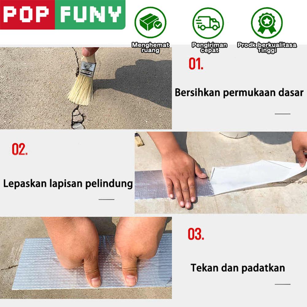 【POP FUNY】Pita Kedap Air Butil – Bahan Perbaikan Bocor yang Dapat Ditempelkan Sendiri, Cocok untuk Retakan Atap, Dinding Luar, dan Keramik, Perbaikan Cepat untuk Kebocoran