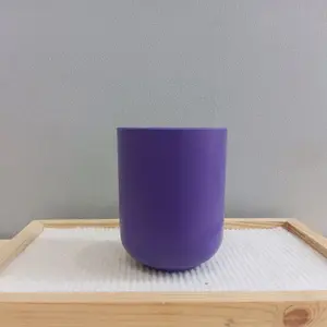 Gelas Plastik Toothbrush Bahan Tebal Aesthetics Ungu