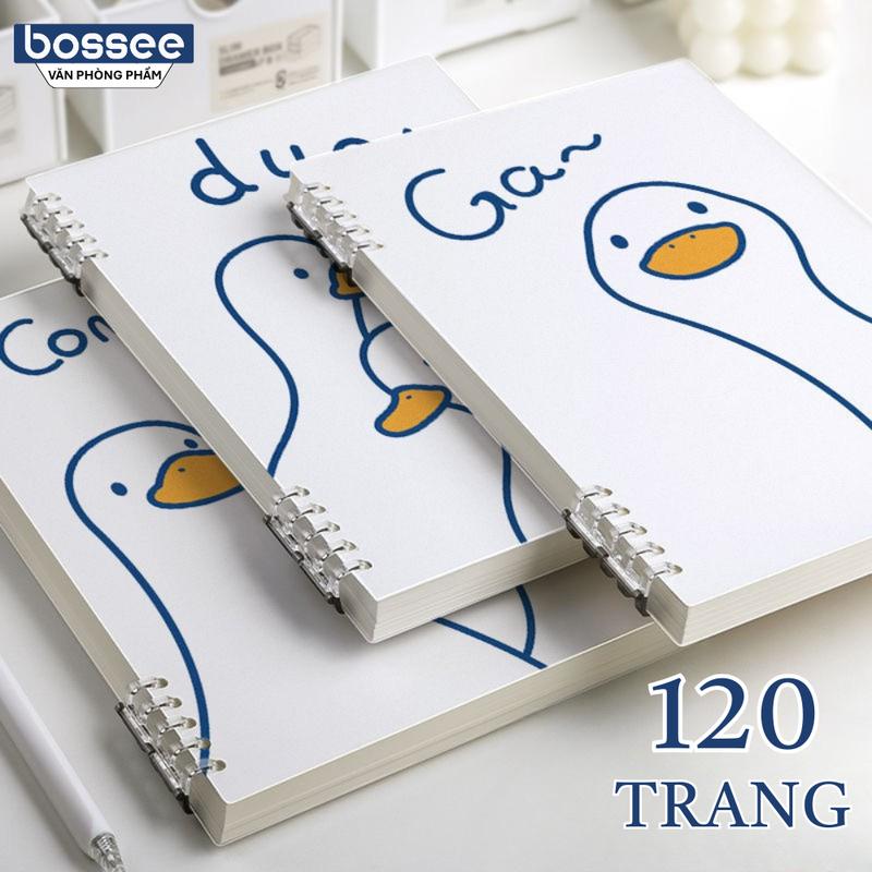 Sổ còng A5/B5 120 trang thay được giấy bìa pastel giấy kẻ ngang kẻ vuông - Sổ…