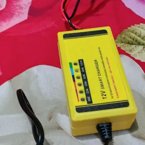 Charger Aki 12V 2A - Charging Cepat untuk Battery Basah & Kering - dengan LED Display - untuk Aki Mobil, Truk, Motor