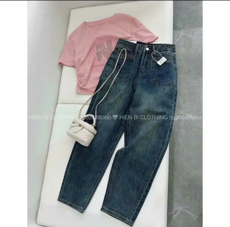 QUẦN JEAN NỮ BAGGY CẠP CAO TÚI CƠI CỰC ĐẸP(Kèm Ảnh Thật Có Sẵn) 3