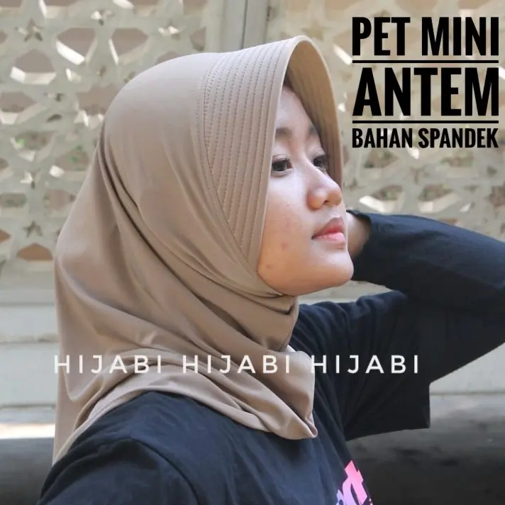 Hijab Instan Sport Pet Mini Antem Atau Pad Kecil Spandek Bergo Kerudung 4