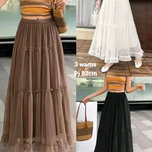 Rok midi  Tutu Ada Pita Import BKK dengan Pilihan Warna Elegan dan Desain yang Menawan