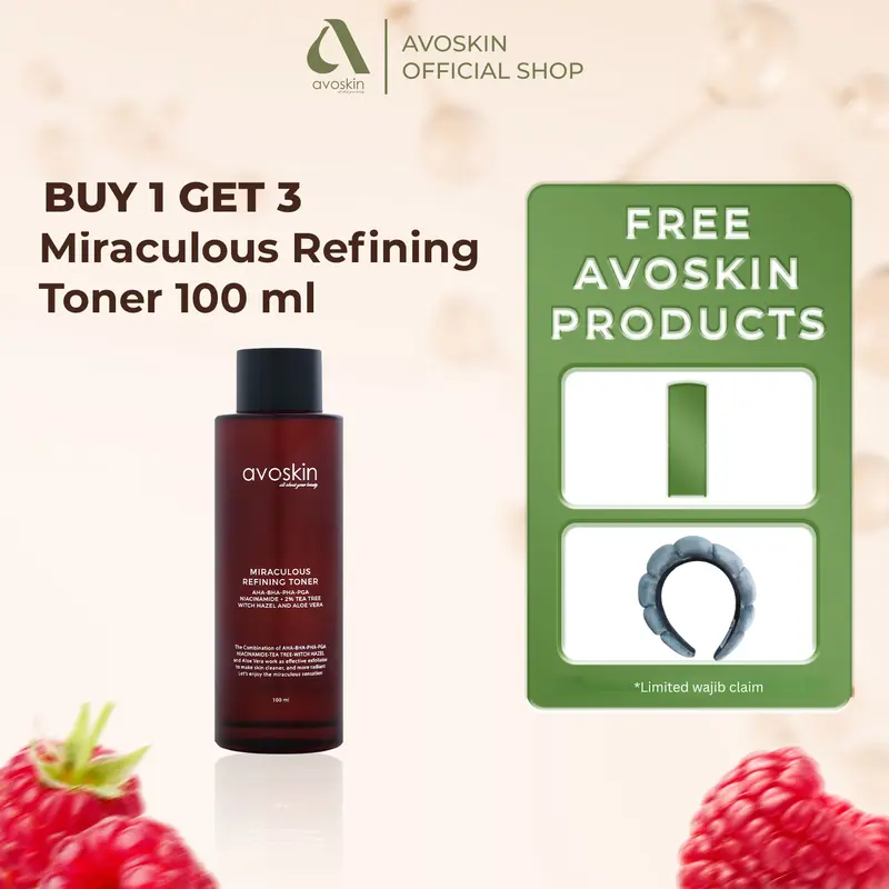[Buy 1 Get 3] Toner Avoskin Miraculous Refining 100ml-AHA BHA PHA-Eksfoliasi Kulit (NFS Product by Claim) 0