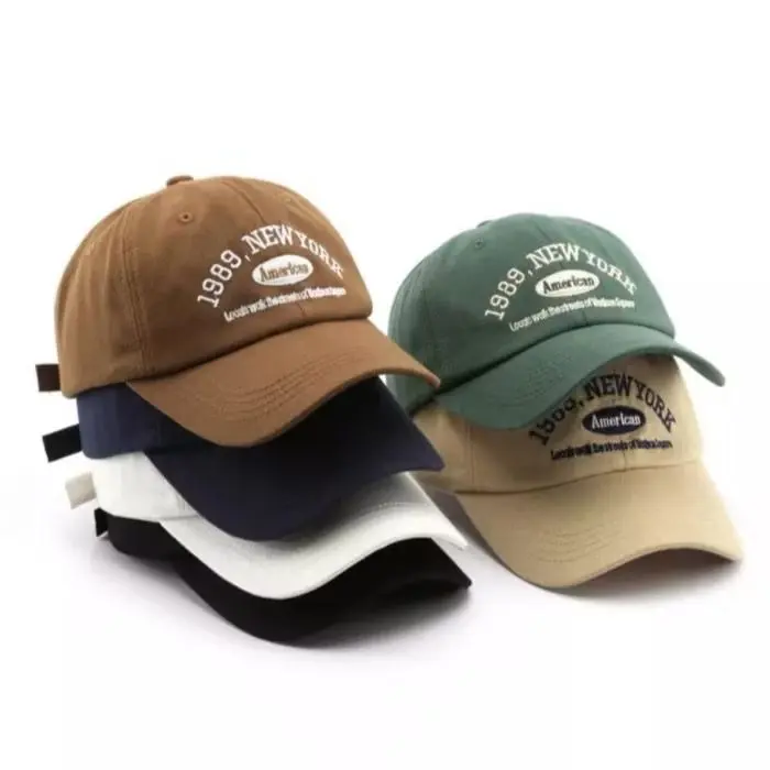 Topi Unisex Hat Soft Material Bordir 1989 New York Cap Baseball Impor Premium Korea Style