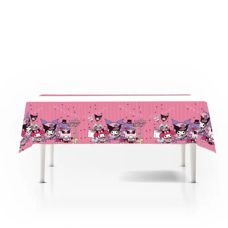 Taplak Cover Meja Kuromi / Taplak Meja Tema Sanrio uk 180x108 / Sanrio / Kuromi 0