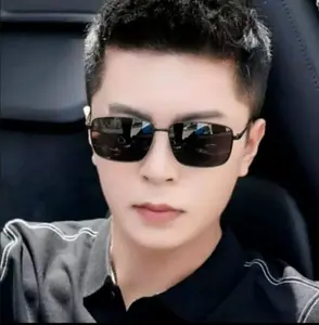 Kacamata Cat Eye Pria Kacamata UV400 Polarized Anti Silau Sungglases Siang Malam Fream Besi Lensa Polarized Premium Pria Frame Sunglasses Titanium Eyewear Vintage