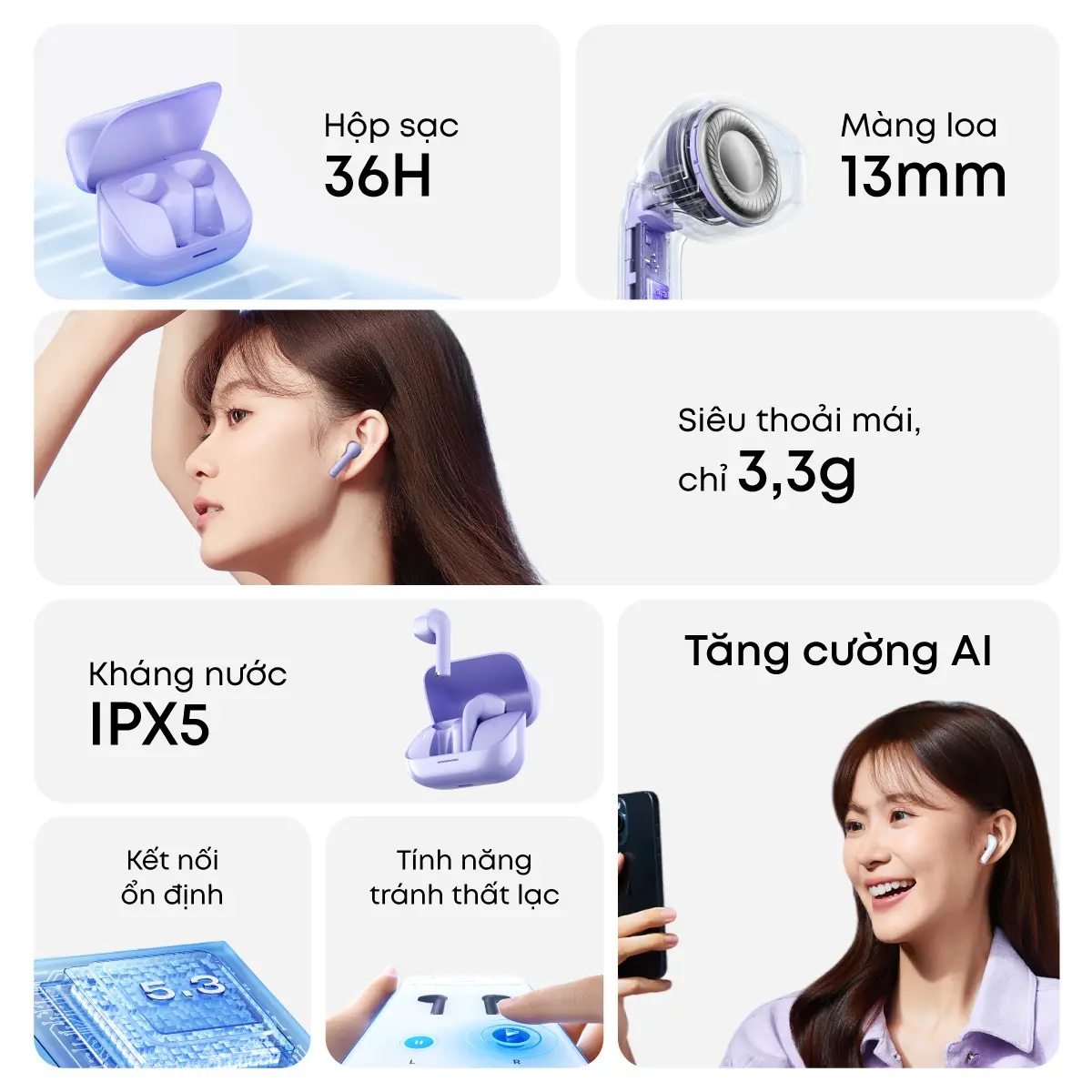 Tai nghe Bluetooth Semi In-Ear Soundcore K20i (A3994) Siêu gọn nhẹ Chống nước IPX5- Dịch thuật AI trên App- Tai nghe không dây- Tai nghe bluetooth pin trâu Bảo hành 18 tháng Hàng chính hãng | BigBuy360 - bigbuy360.vn