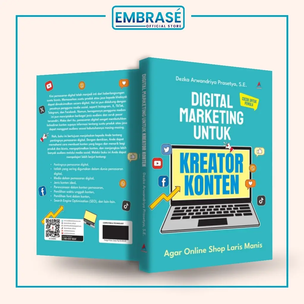 Buku Bisnis Digital Marketing untuk Kreator Konten : Agar Online Shop Laris Manis - Embrase