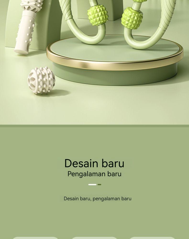 Roller Pijat Betis 9 Roda | Pendorong Paha & Pelepas Ketegangan Otot | Pendorong Bentuk Kaki yang Meningkatkan Sirkulasi