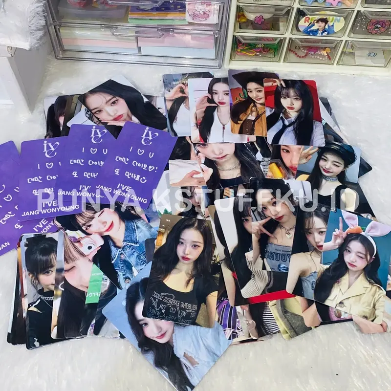 100 photocard wonyoung unofficial 2 sisi free inner sleeve termurah 0