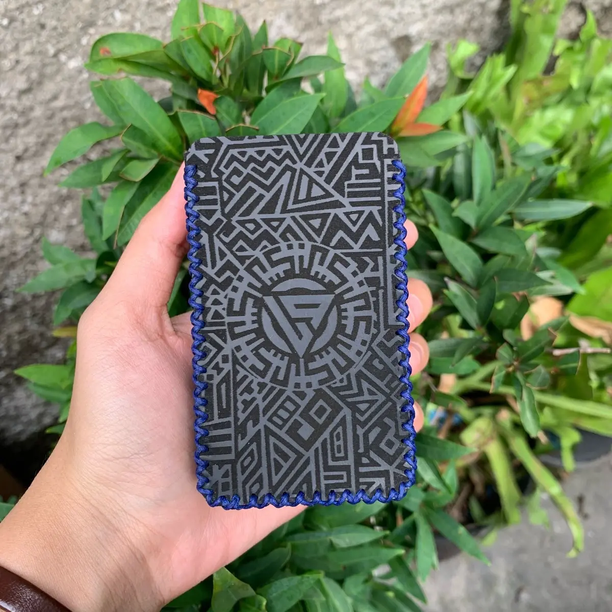 LEATHER SLEEVE CENTAURUS M200 HITAM BIRU KULIT SINTETIS BUKAN KULIT ASLI
