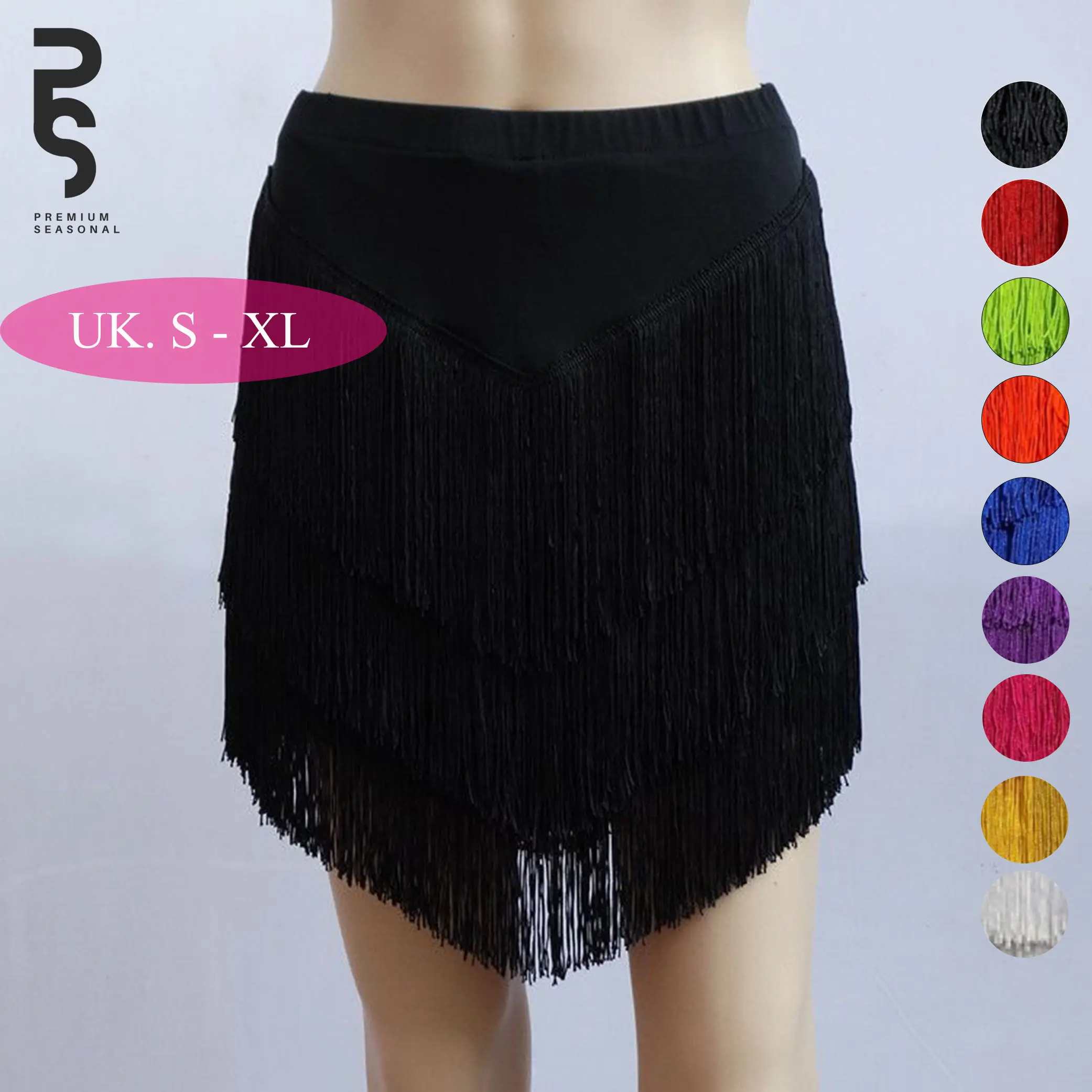 ROK CELANA RUMBAI V (2) - Rok Rumbai Wanita Celana Motif V 3 Tingkat