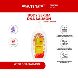 LIORA Booster Whitening Body Serum DNA Salmon 750ML - Lotion Tubuh Mencerahkan & Menutrisi Kulit dengan Extract DNA Salmon, Shea Butter, Vitamin B3 & E, Double UV Filter, Halal BPOM, Pencerah Tangan, Kaki