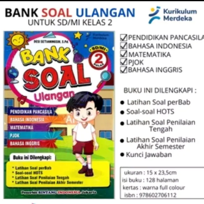 Buku Bank Soal Ulangan Lengkap SD/MI Kelas 1-6 Kurikulum Merdeka Semester 1 & 2 Siswa 4