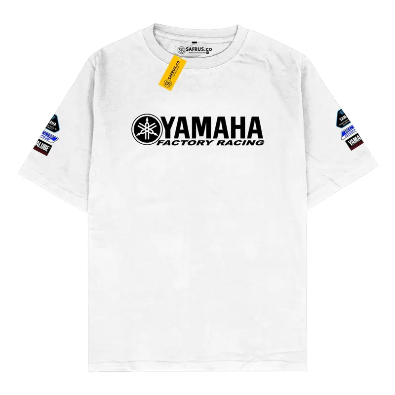 Safrus - Kaos Baju Distro Yamaha Revs Your Heart Factory Racing Connected Blue Core Yamalube Kaos Motor mr1Pakaian Unisex Pria Wanita Termurah Cotton Combed 24s Sablon Digital KSN1 Katun Nyaman 5
