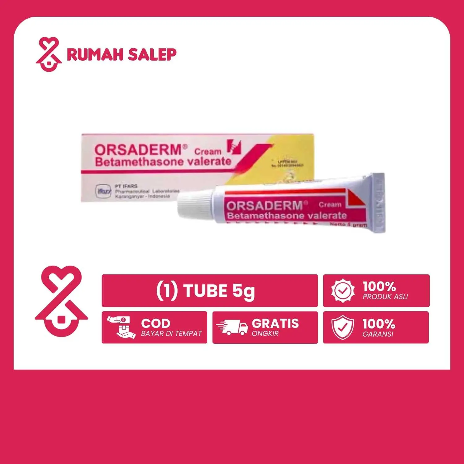 ORSADERM Rumah Salep Cream (1pcs) Untuk Kulit Tidak Sehat - Produk Asli - COD & Gratis Ongkir