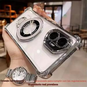 Funda para Honor 400/ 400Pro/ 400 Lite Global, carcasa suave anticaída con soporte de electroplating transparente y a la moda para Honor 400 Lite Funda