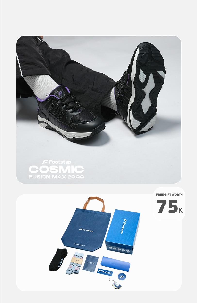 Footstep Footwear Sepatu Pria Sneakers Fusion Max - Purple Black Original Shoes Footstep Footwear Sepatu Pria Sneakers Fusion Max - Purple Black Original Shoes