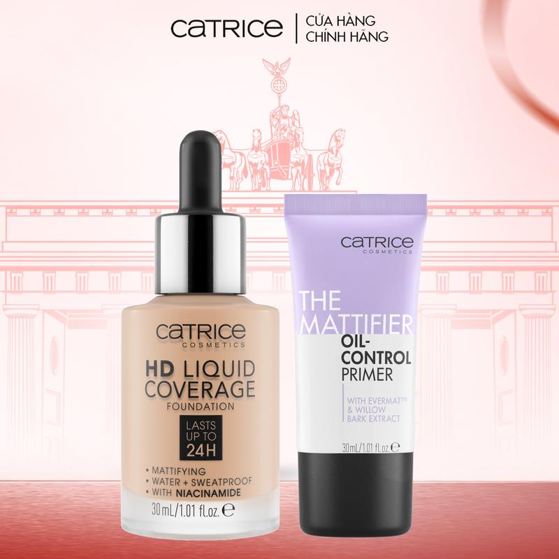  Bộ đôi kem nền kem lót Catrice kiềm dầu tối ưu giảm dầu thừa và bã nhờn 30ml 