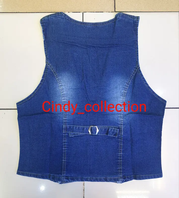 ROMPI JEANS WANITA KANTONG DUA ROMPI LEPIS ROMPI WANITA JUMBO ROMPI CEWEK VEST JEANS 8