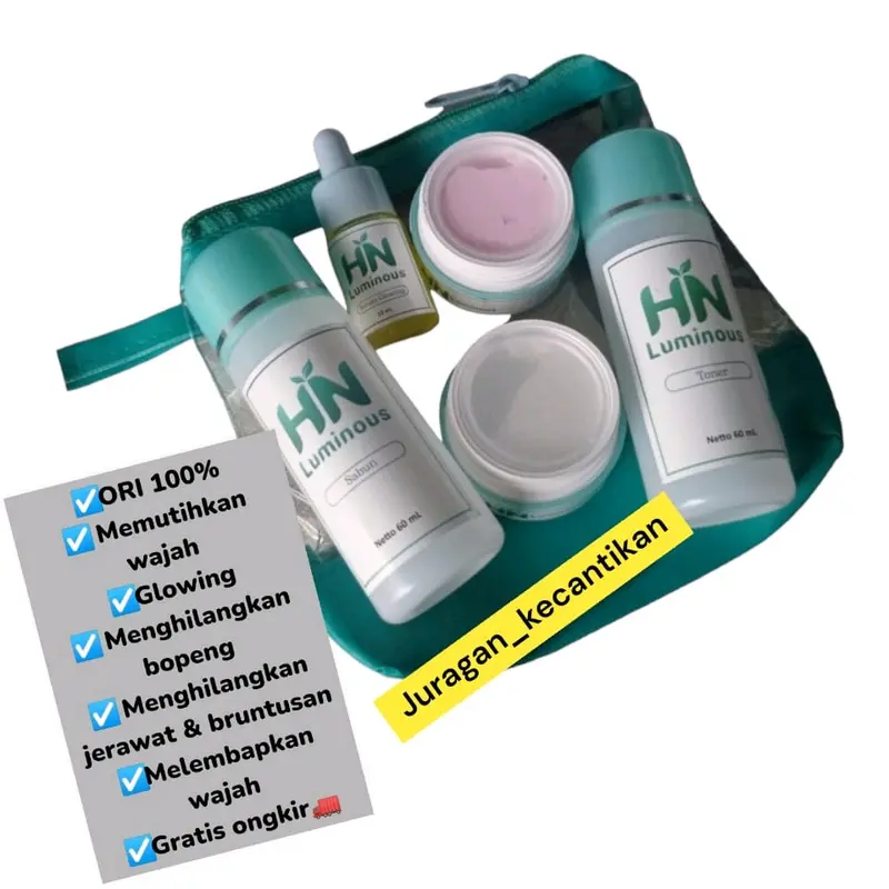 HN luminous Extra whitening glow (free pouch cantik) 2