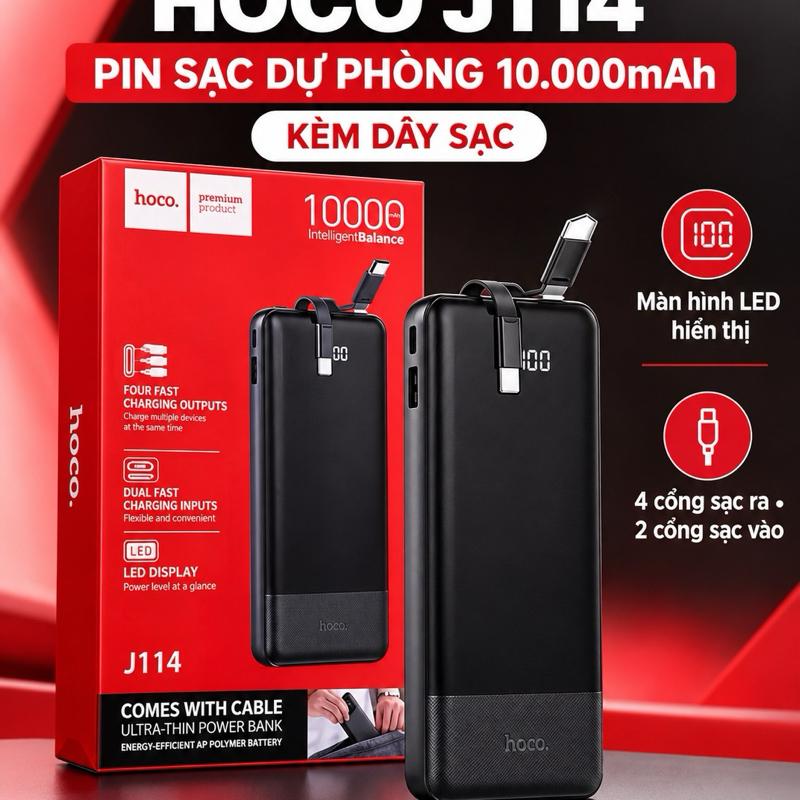 PIN SẠC DỰ PHÒNG HOCO J114 – 10.000mAh