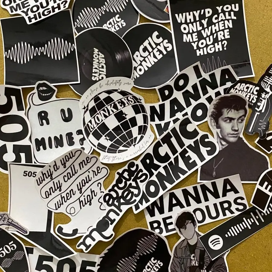 Sticker Pack Artic Monkey band Vinyl isi 25pcs stickervinyl/stickertumblr/stikeraesthetic/stikerband
