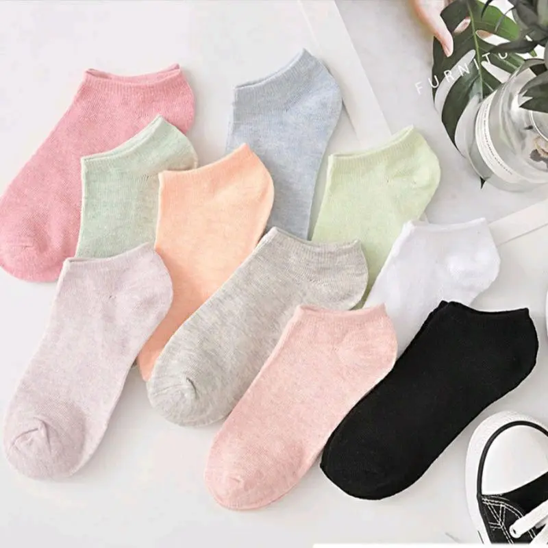 AS Kaos Kaki Wanita Pria Polos Fashion Pendek Ankle Socks Spandex import Kaos Laki Polos Semata Unisex Dewasa