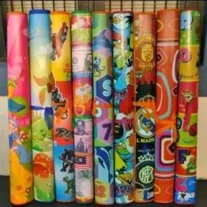 tikar lipat gambar plastik spon 120x140 cm tikar karakter serbaguna tikar murah eva karpet matras karakter