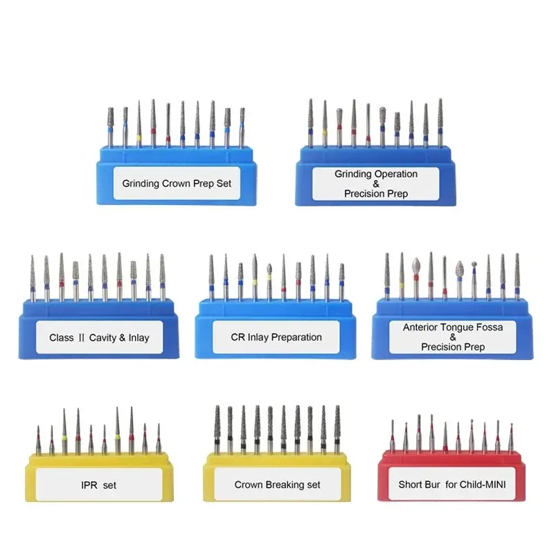 10Pcs/Box Advanced Dental Bur Set: Diamond Drill Bits for High-Speed Handpieces - FG Series, Dia.1.6mm, Ideal for Dentist Use