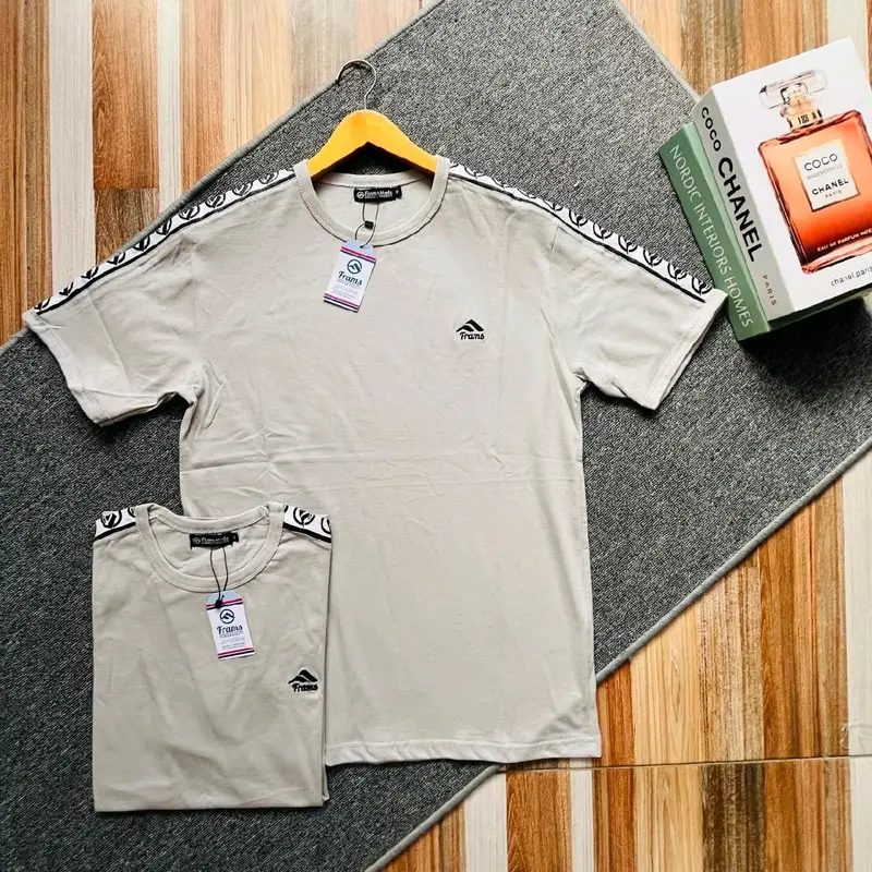 T-shirt Kaos Pendek Pria Bahan catton 24.s  Frams mode Logo Bordir Plat Tangan Sablon Keren Baju Distro Oblong Tulisan Combed 1