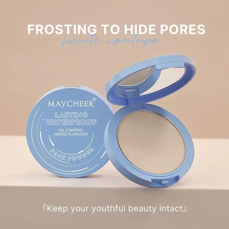 FastShipping Face CompactPowder Loose Powder Face PowderWaterproof Pressed powder compactsMakeup High Coverage Medium Coverage