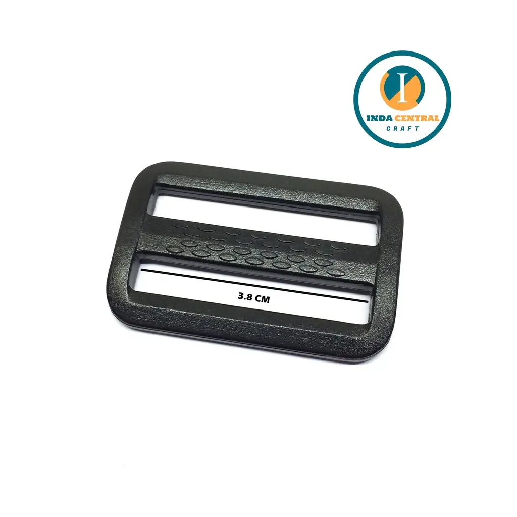 SRE ADJUSTER RING JALAN TAS LEBAR 3.8 CM PLASTIK ACETAL HITAM ECER SATUAN